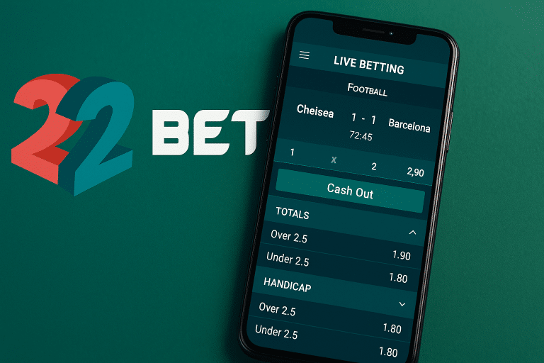 Cash out 22bet: gestione della scommessa in tempo reale